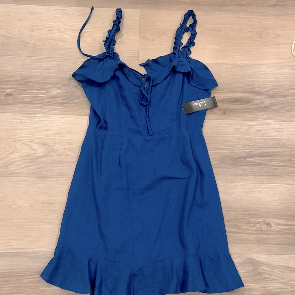 Lulus Days Like This Royal Blue Sleeveless Ruffled Mini Dress